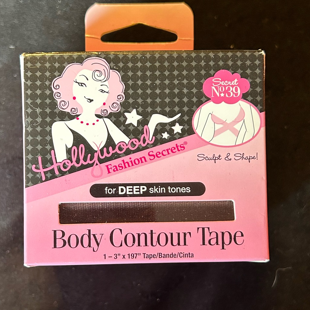 Hollywood Fashion Secrets Body Contour Tape Dark Skin Tones 13X197 New